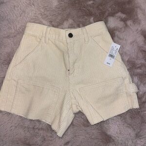 Brand new PacSun cream corduroy shorts